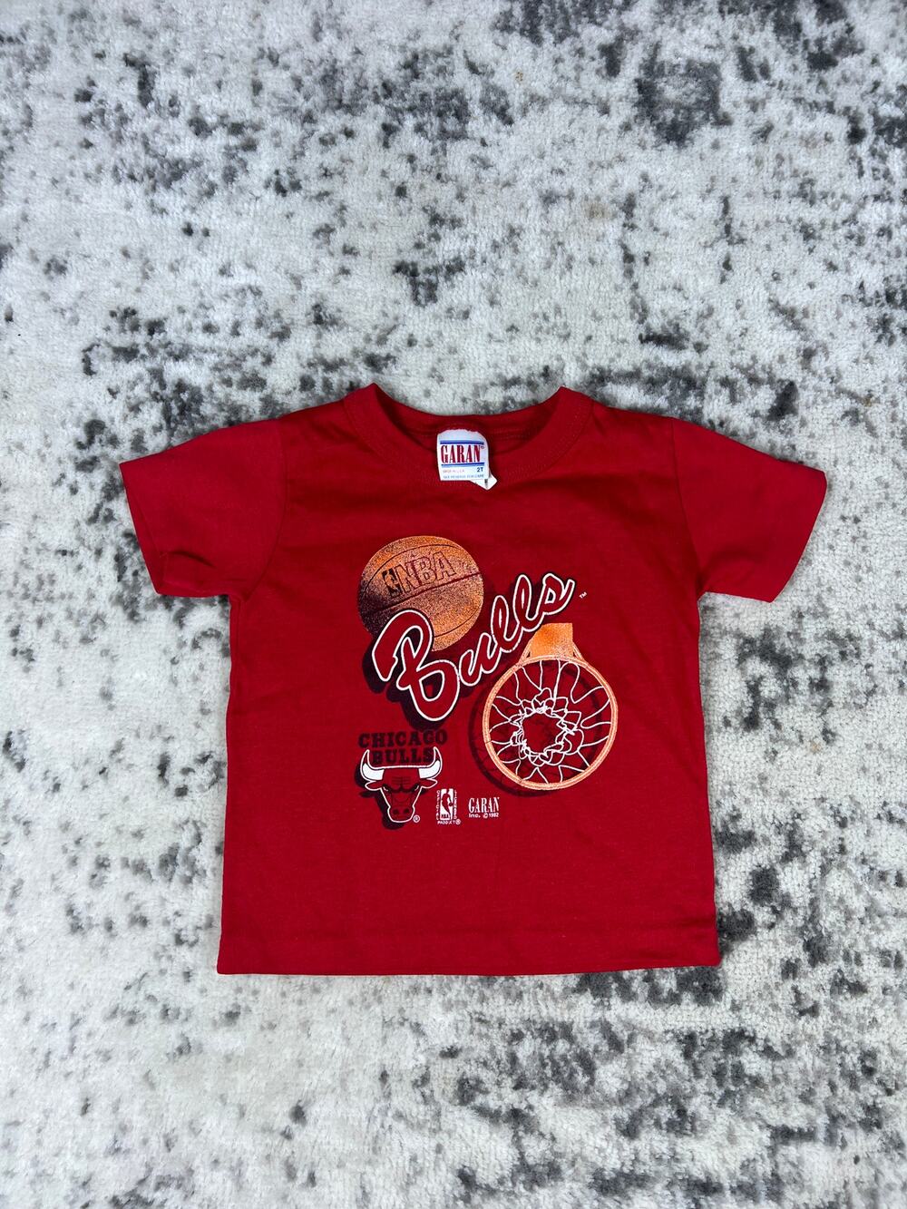 Vintage Chicago Bulls Kids 2T Basketball T Shirt 90s Single Stitch Red USA